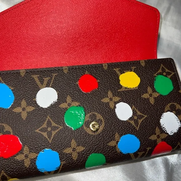 Louis Vuitton Sarah long snap wallet Painted Dot Yayogi Kusama cruise collection - Picture 9 of 14